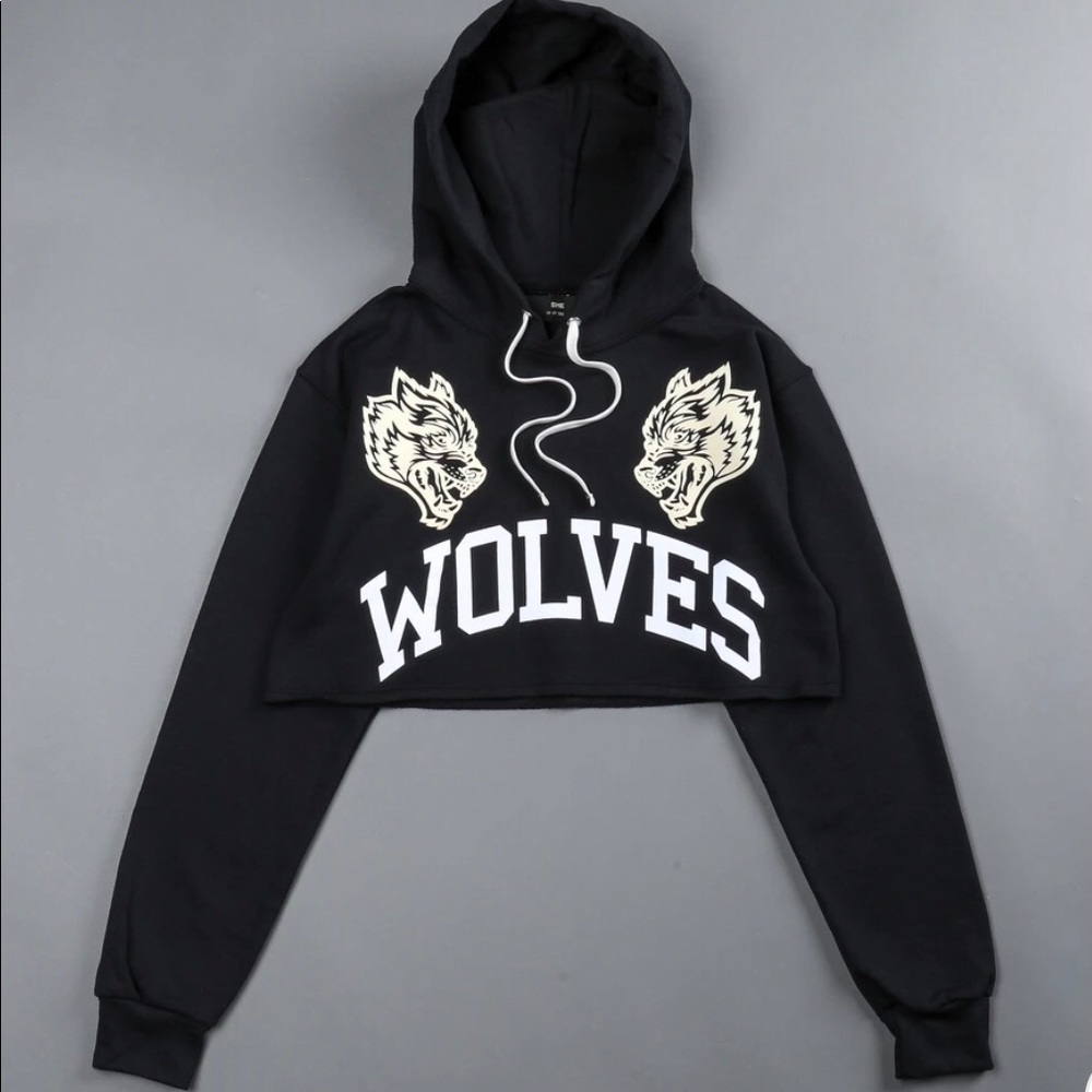 Darc Sport SHE Grit Before Glory Cropped Hoodie in Black